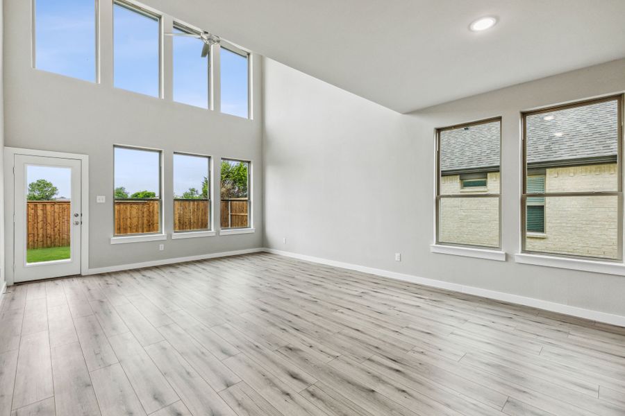 Living Room in the Mesquite home plan by Trophy Signature Homes – REPRESENTATIVE PHOTO