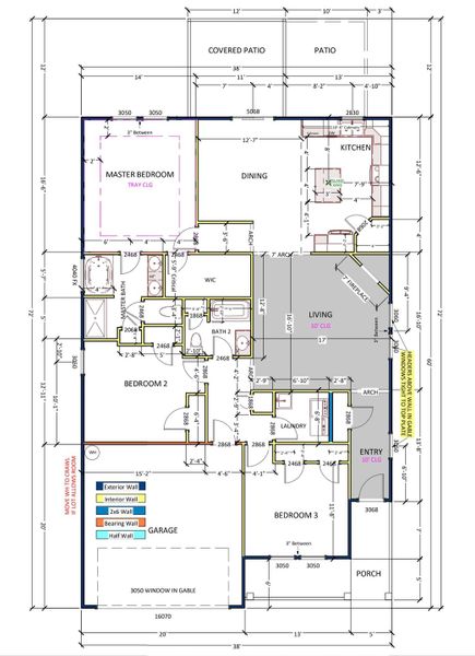 2D floor plan layout of this home in Bent Tree, Gaffney, SC (Image 3).