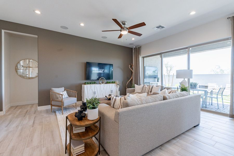 Representative furnished interior of a home built from the Hacienda Series - Cinnabar by Brightland Homes in Canyon Views - Hacienda, Litchfield Park (Image 13).
