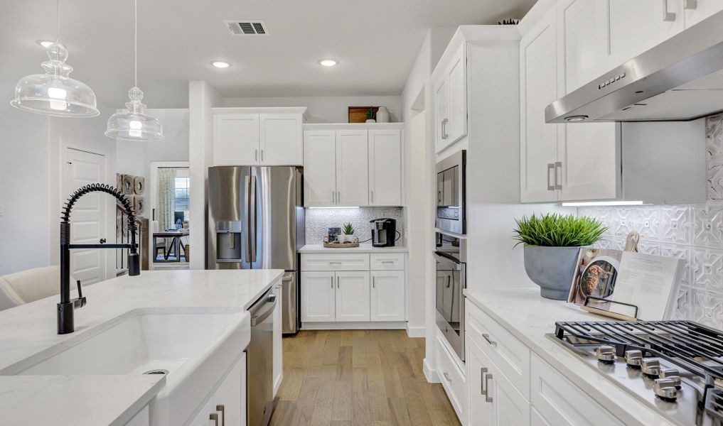 Ample counter space in kitchen