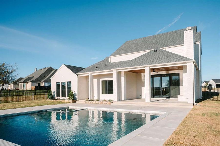 Exterior details and patio area of a home in , Fort Worth (Image 3). Exterior details and patio area of a home in , Fort Worth (Image 3).