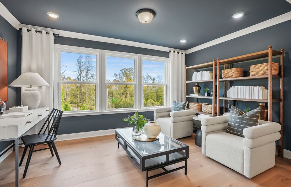 Representative furnished interior of a home built from the Leyton by Pulte Homes in Elmbrook, Matthews (Image 15).