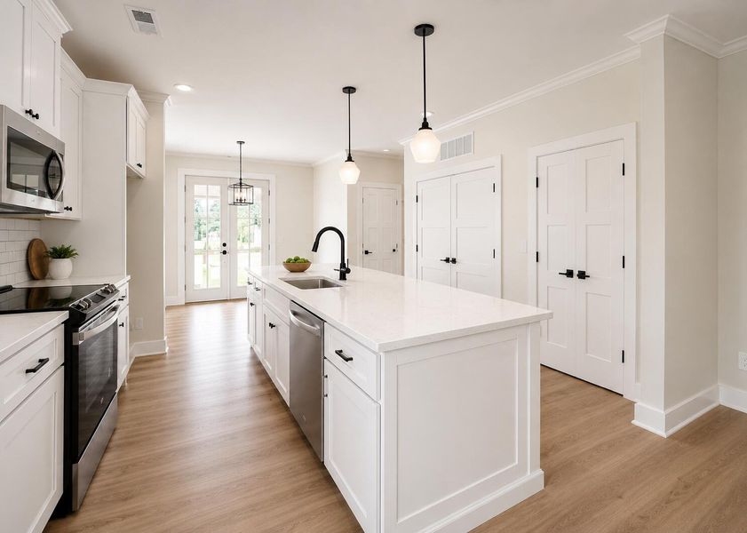 Furnished interior view inside a new home in , Holly Hill (Image 5). Furnished interior view inside a new home in , Holly Hill (Image 5).