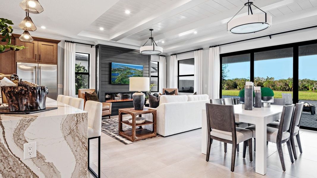LaGreat Room - Model shown is from sister community