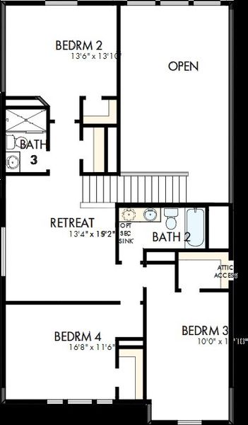 2D floor plan layout of this home in Davis Ranch 50', San Antonio, TX (Image 3). 2D floor plan layout of this home in Davis Ranch 50', San Antonio, TX (Image 3).