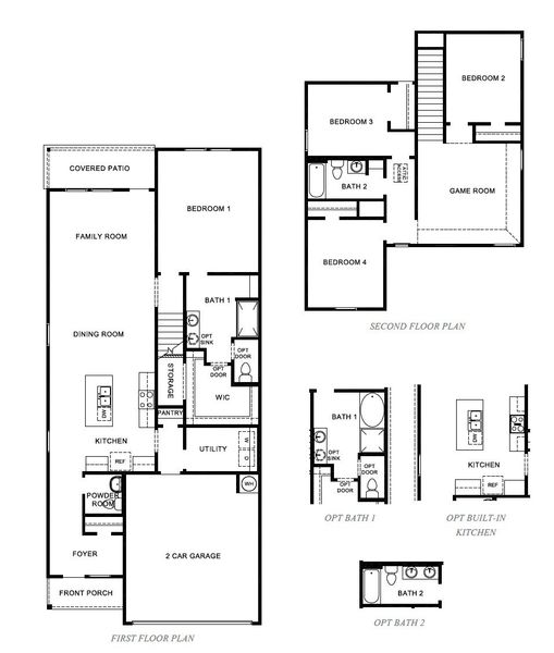 2D floor plan layout for the Jasmine by D.R. Horton in Holly Ridge, Rosenberg, TX (Image 3).