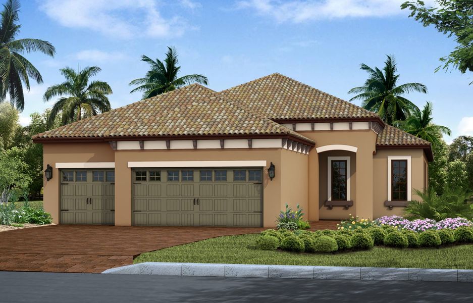 Representative exterior photo of a completed home built from the Sea Star by Neal Communities in Boca Royale Golf & Country Club at Wellen Park, Englewood, FL (Image 2).