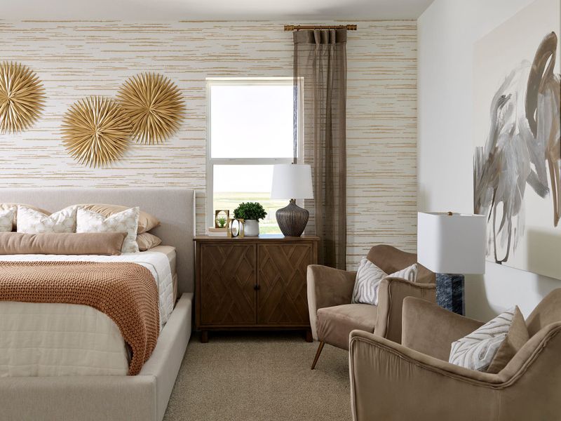 Furnished interior view inside a new home in The Aurora Highlands, Aurora (Image 9).