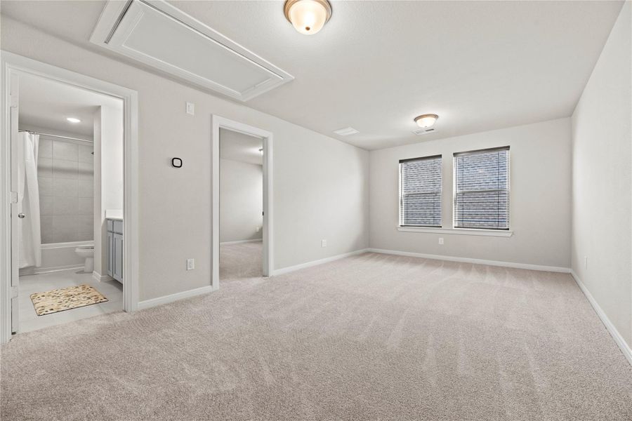 Full bathroom located off the game room.