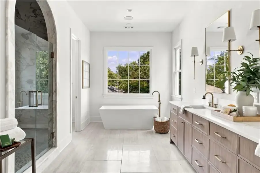Furnished interior view inside a new home in , Atlanta (Image 57).