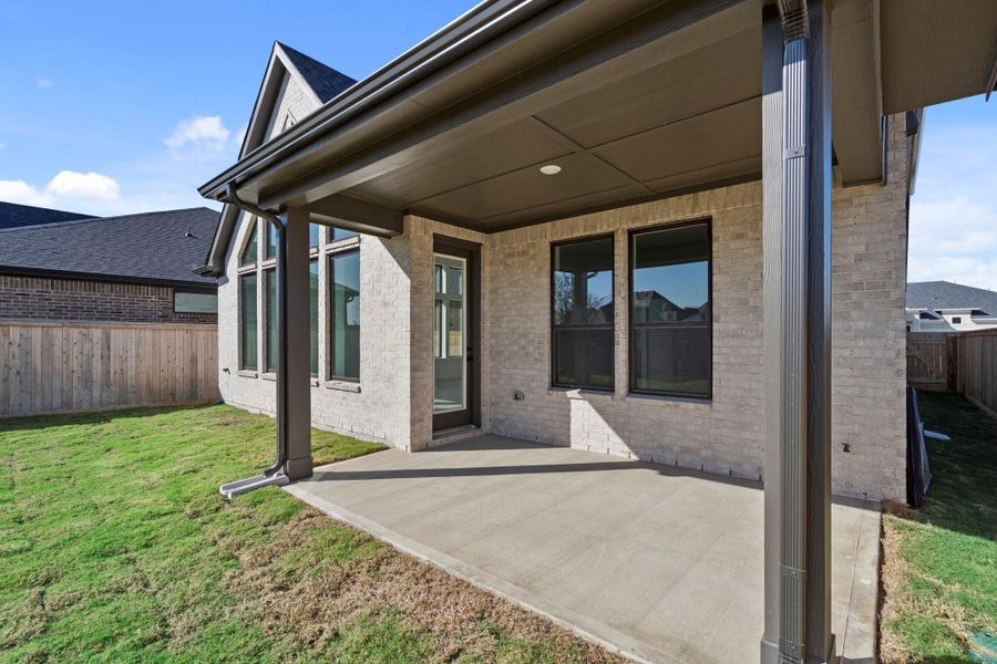 Exterior details and patio area of a home in Bridgeland 45', 50', 70', Cypress (Image 4).