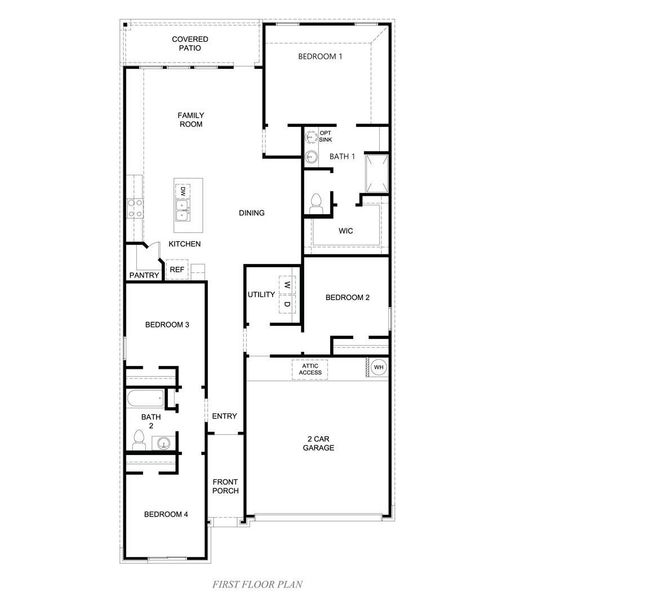 2D floor plan layout of this home in Yowell Ranch, Killeen, TX (Image 2). 2D floor plan layout of this home in Yowell Ranch, Killeen, TX (Image 2).