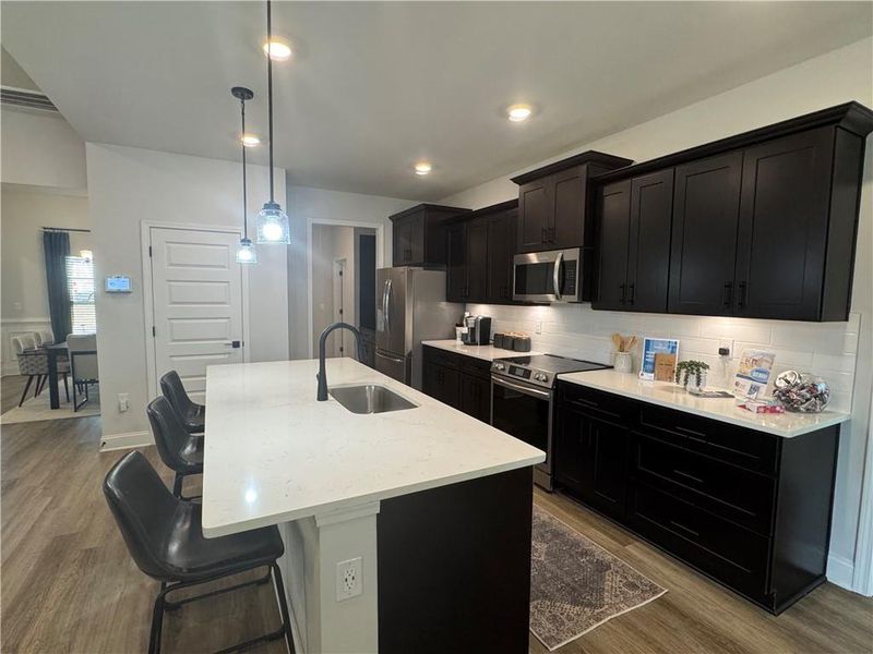 Furnished interior view inside a new home in The Fields of Walnut Creek, Pendergrass (Image 9).