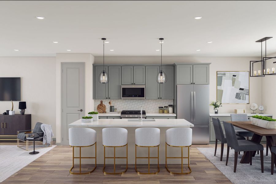 Representative furnished interior of a home built from the M by Tri Pointe Homes in Candelas Townhomes, Arvada (Image 33).