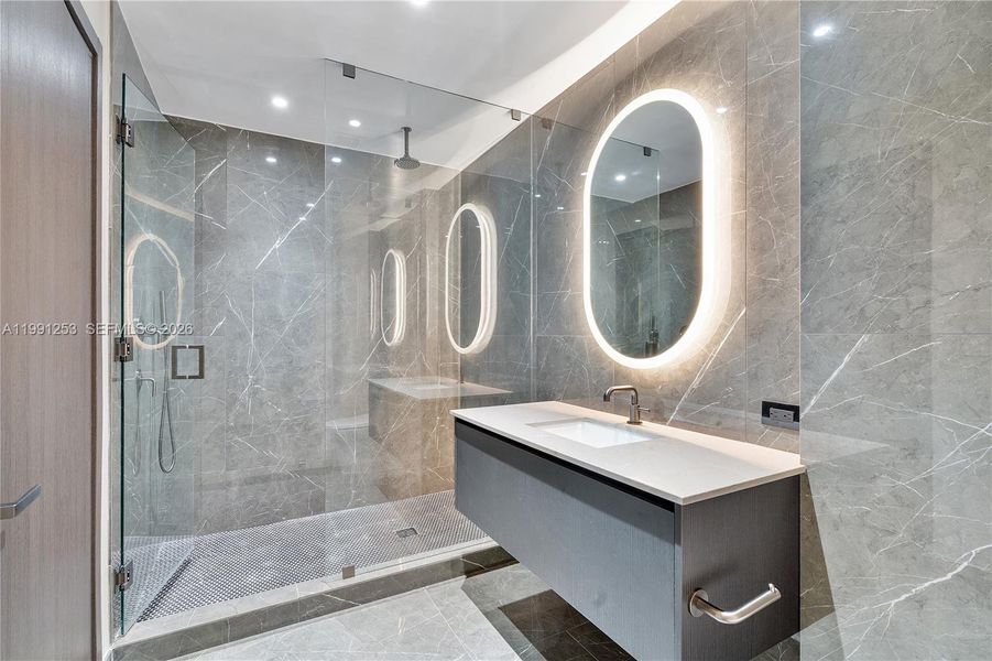 Furnished interior view inside a new home in , Miami (Image 16).