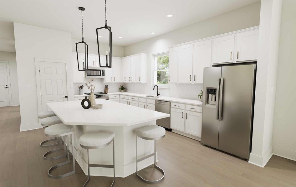 Representative furnished interior of a home built from the The Pine by David Weekley Homes in The Grand Prairie - Retreat Collection, Hockley (Image 5).