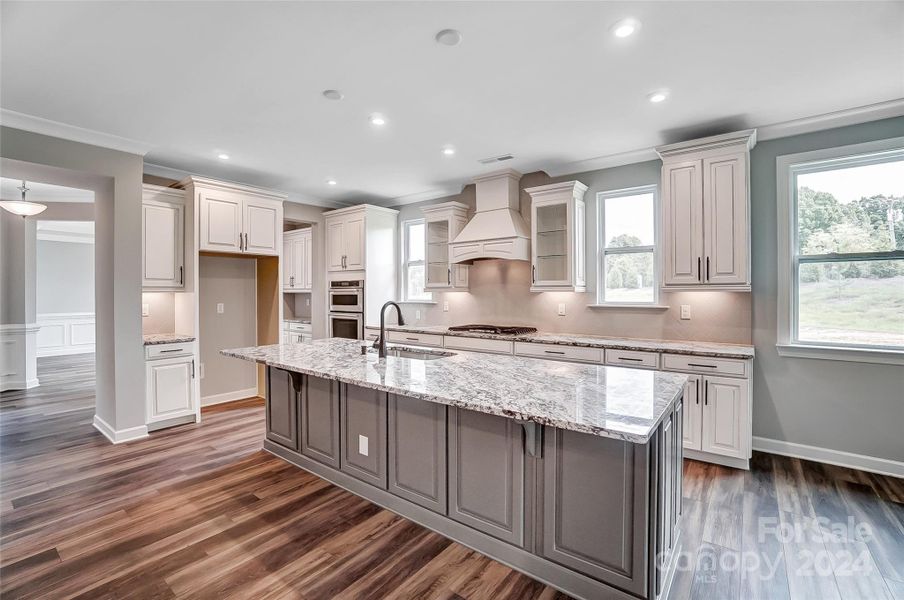 Kitchen Island and Smoke Hood -Picture Similar to Subject Property