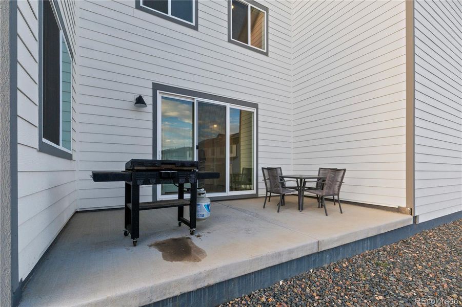 Exterior details and patio area of a home in Waterfield - Single Family Homes, Fort Collins (Image 1).