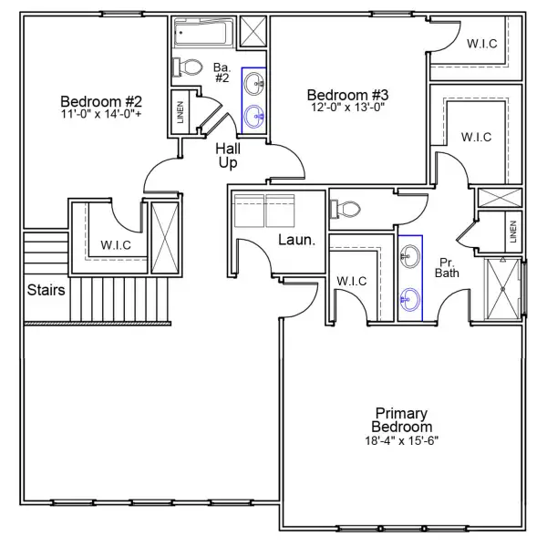 2D floor plan layout of this home in Burke Estates, Chesnee, SC (Image 3).