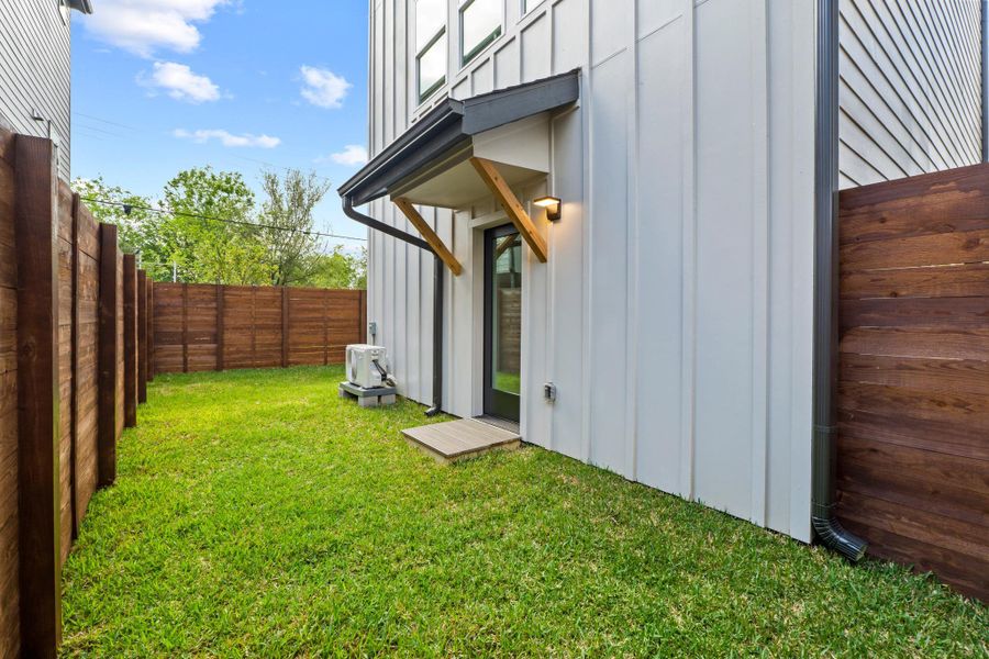 Exterior details and patio area of a home in , Austin (Image 3).