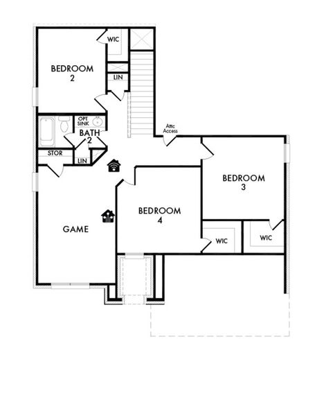2D floor plan layout for the Raleigh by Impression Homes in De Berry Reserve, Royse City, TX (Image 4). 2D floor plan layout for the Raleigh by Impression Homes in De Berry Reserve, Royse City, TX (Image 4).