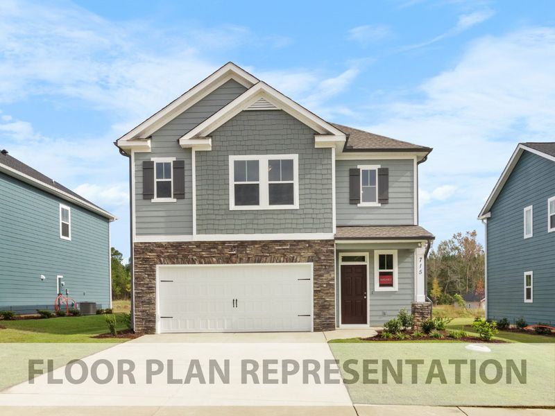 Exterior Elevation C | 1772 Plan by Ivey Homes