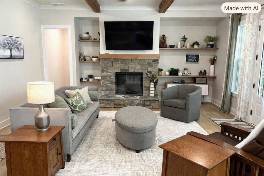 Furnished interior view inside a new home in Griffin Manor, Cartersville (Image 7). Furnished interior view inside a new home in Griffin Manor, Cartersville (Image 7).