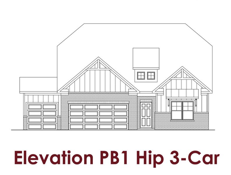 Representative rendering of the exterior for the Bluff                                                                Primary Suite on Main by Chafin Communities (Image 18).