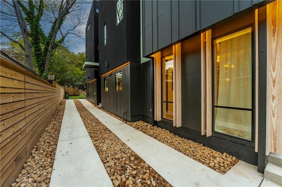 Exterior details and patio area of a home in , Atlanta (Image 39).