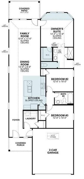 2D floor plan layout of this home in Summerview, Fulshear, TX (Image 4).