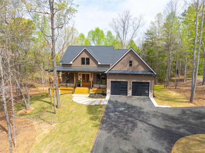 Front exterior of a new home in , Cleveland, GA, highlighting curb appeal (Image 20).