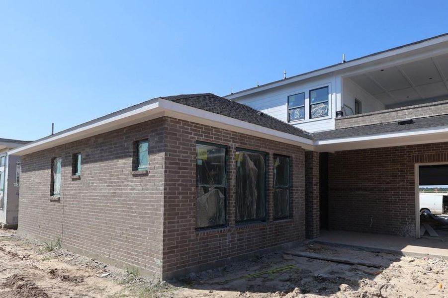 Front exterior of a new home in Easthaven at Bridgeland Central - Horizon Collection, Cypress, TX, highlighting curb appeal (Image 2).