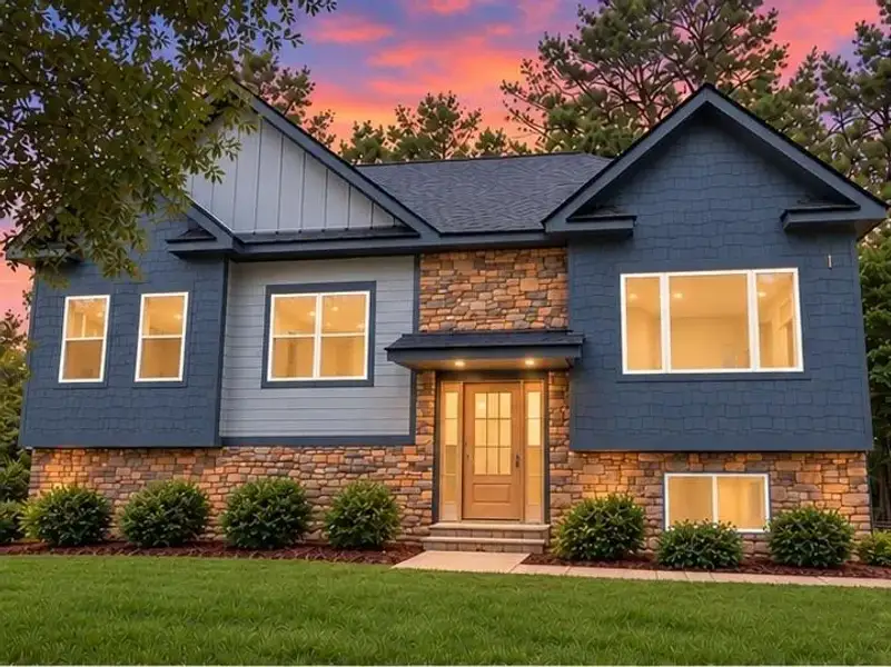 Front exterior of a new home in , Covington, GA, highlighting curb appeal (Image 2). Front exterior of a new home in , Covington, GA, highlighting curb appeal (Image 2).