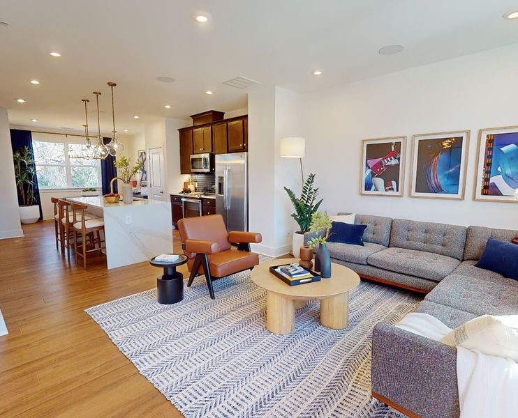 Furnished interior view inside a new home in Context at Oakhurst, Charlotte (Image 9).
