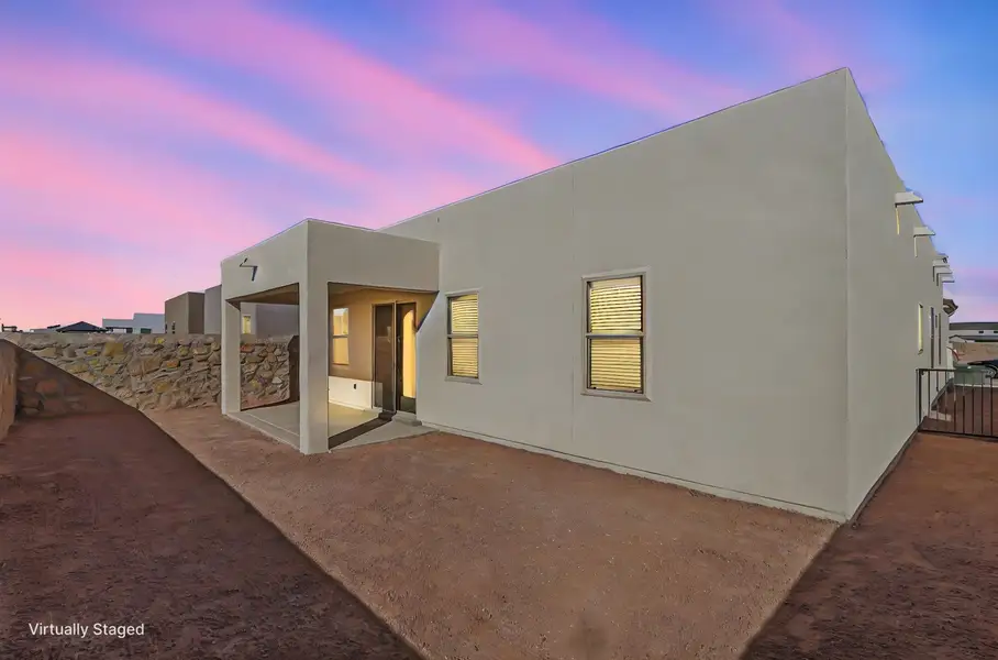 Exterior details and patio area of a home in Paseo Del Este, El Paso (Image 3).