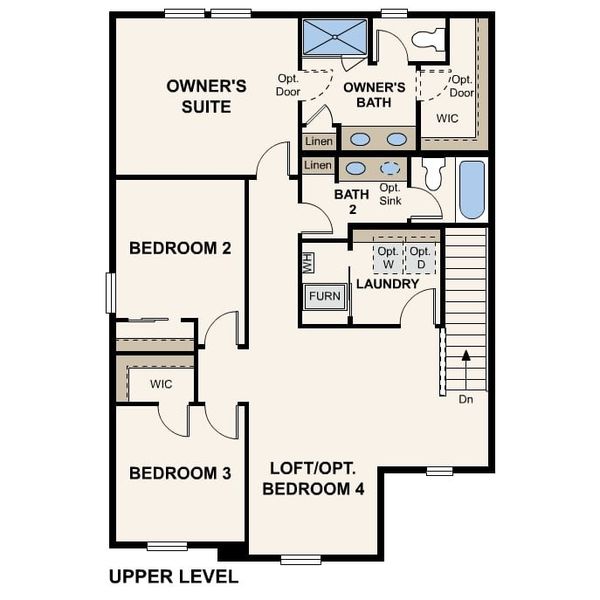 2D floor plan layout of this home in Brighton Crossings, Brighton, CO (Image 3).