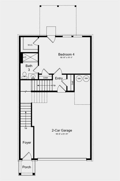 2D floor plan layout of this home in Chandler Run, Tucker, GA (Image 2).