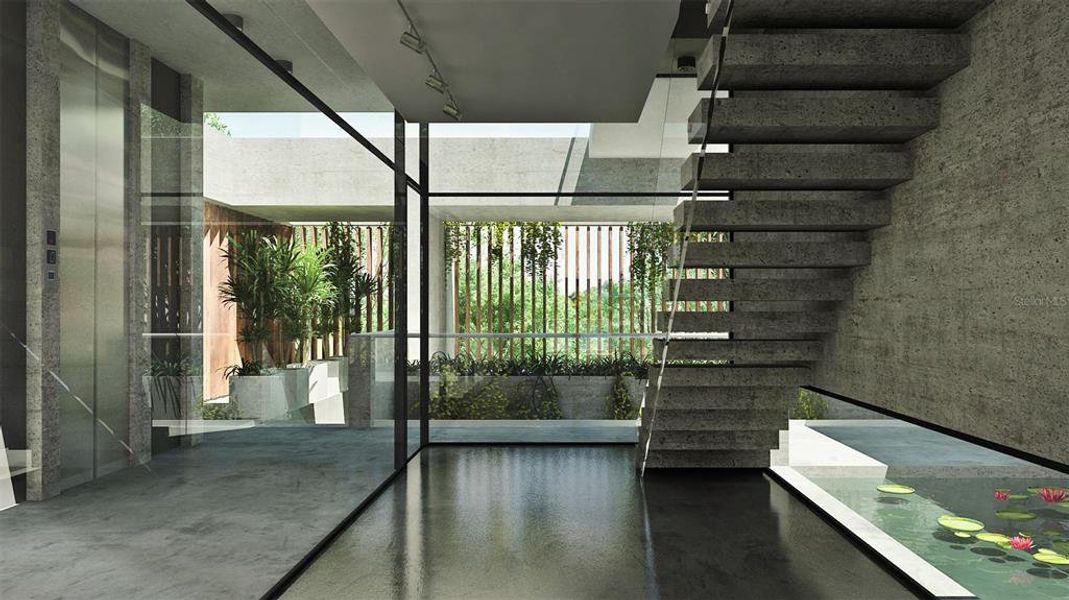 View from Entrance inside toward Zen Garden