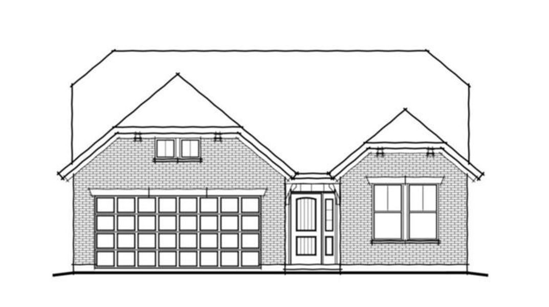Exterior rendering of this home design in Laurel Farms, Dallas, GA (Image 1). Exterior rendering of this home design in Laurel Farms, Dallas, GA (Image 1).