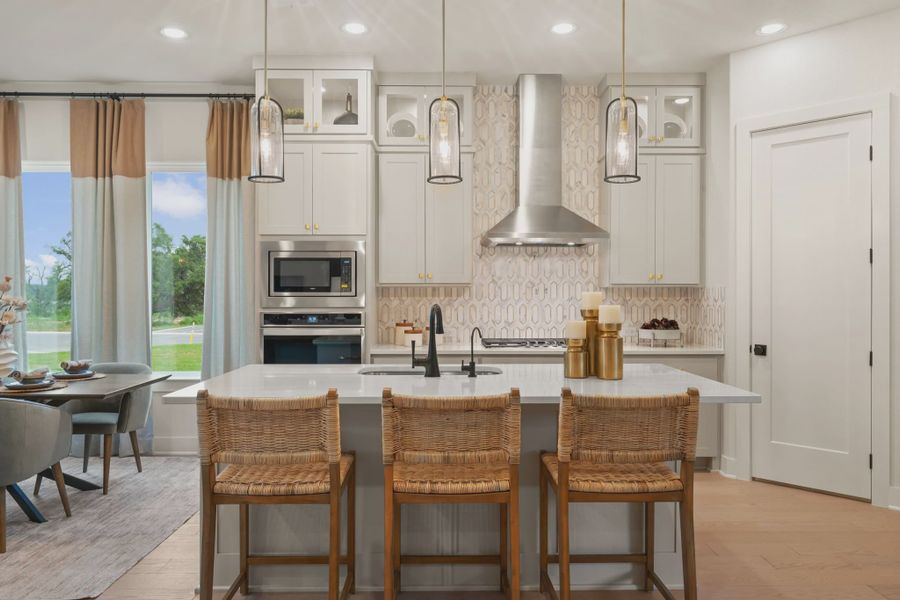 Kitchen with Island and Seating