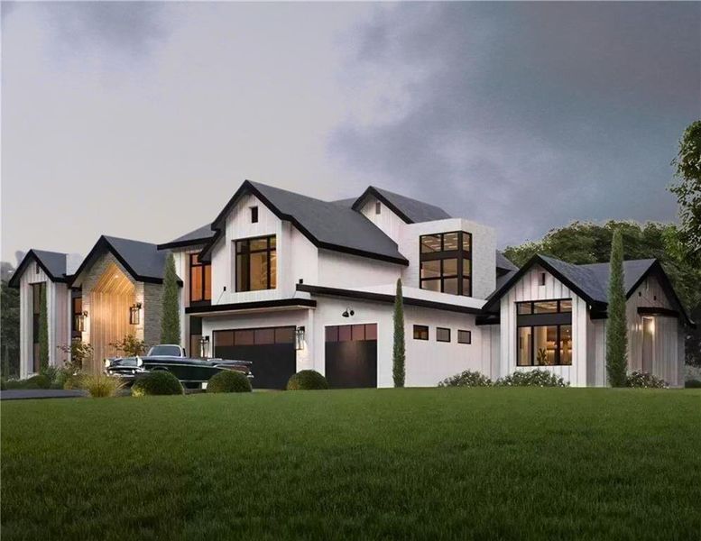 Front exterior of a new home in , Buford, GA, highlighting curb appeal (Image 6).