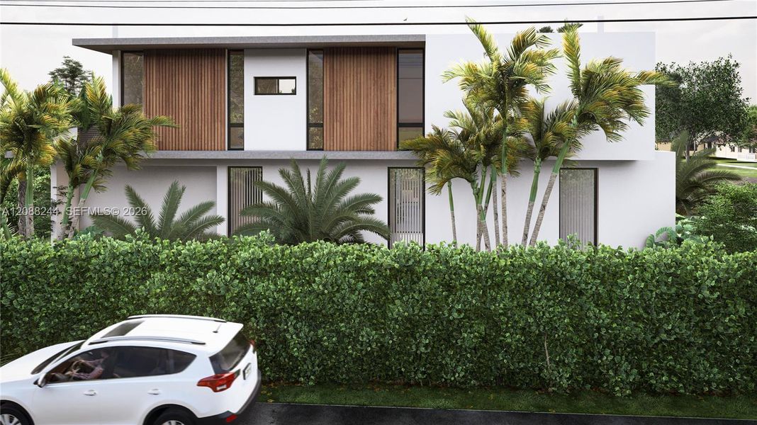 Front exterior of a new home in , Miami Shores, FL, highlighting curb appeal (Image 4).