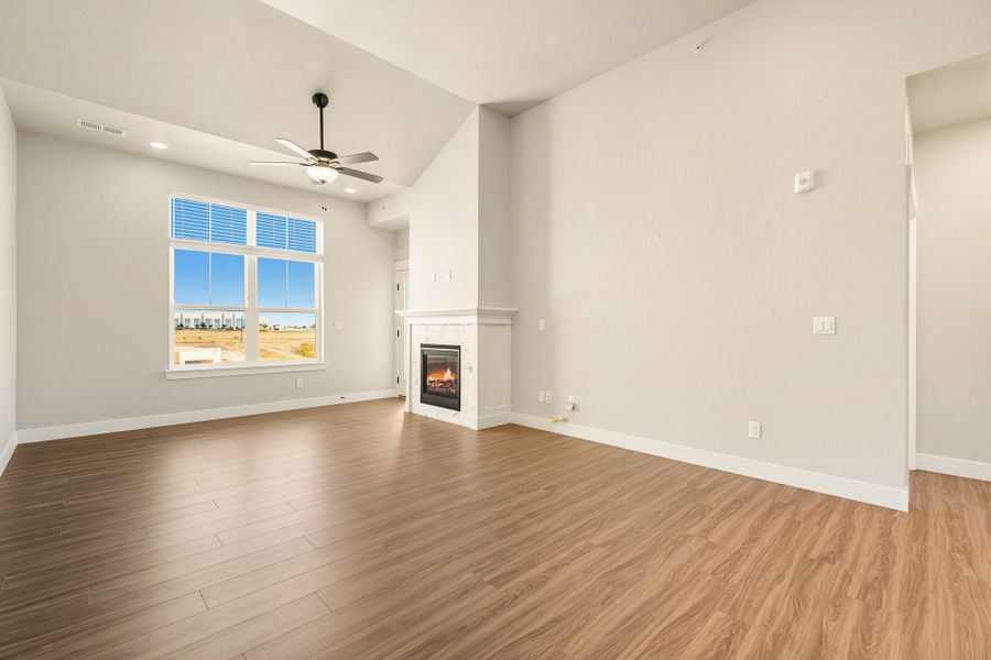 Representative unfurnished interior of a home built from the The Oxford by Landmark Homes in The Lakes at Centerra, Loveland (Image 12). Representative unfurnished interior of a home built from the The Oxford by Landmark Homes in The Lakes at Centerra, Loveland (Image 12).