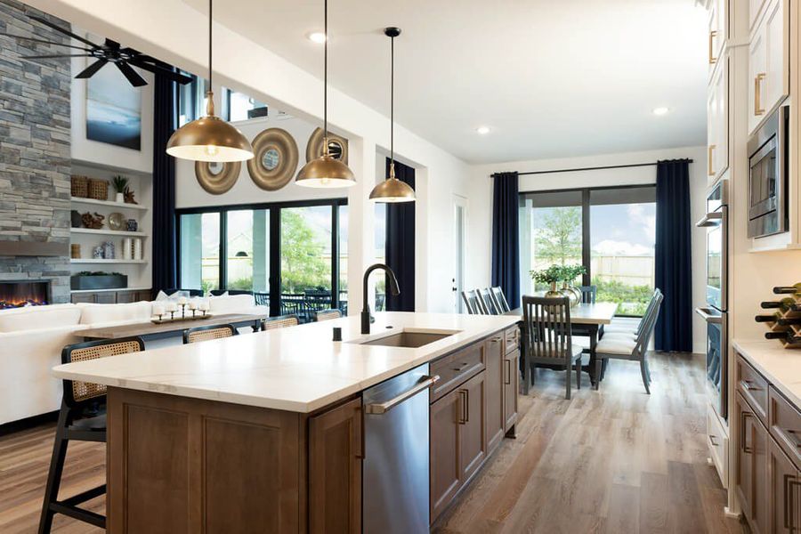 Representative furnished interior of a home built from the Auburn II 4600.3 by J. Patrick Homes in Colton, Montgomery (Image 4).