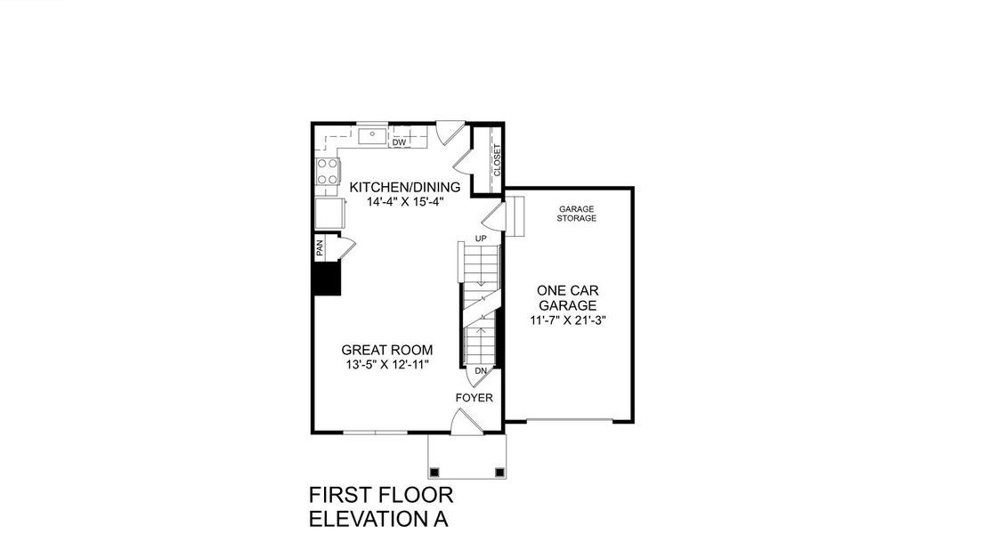 2D floor plan layout for the Dogwood by Ryan Homes in Aspen Meadows, Hampton, GA (Image 2).
