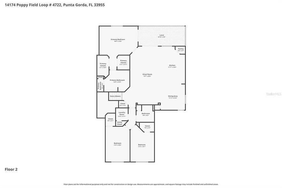 2D floor plan layout of this home in , Punta Gorda, FL (Image 7).