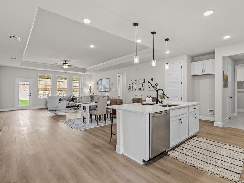 Furnished interior view inside a new home in The Reserve at Potranco Oaks, Castroville (Image 9).