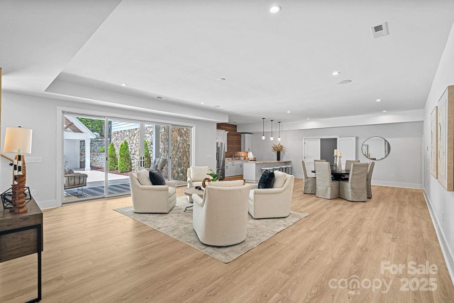 So much space down here!  Enjoy multiple living/dining areas.
