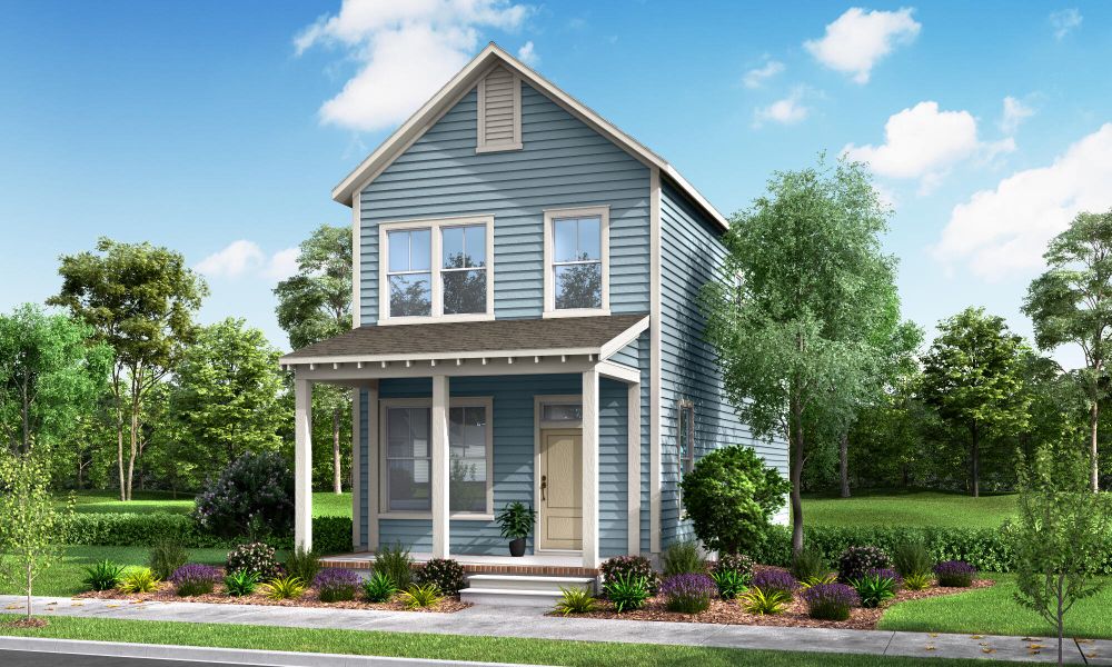 Front exterior of a new home in Nexton - Midtown, Summerville, SC, highlighting curb appeal (Image 1).