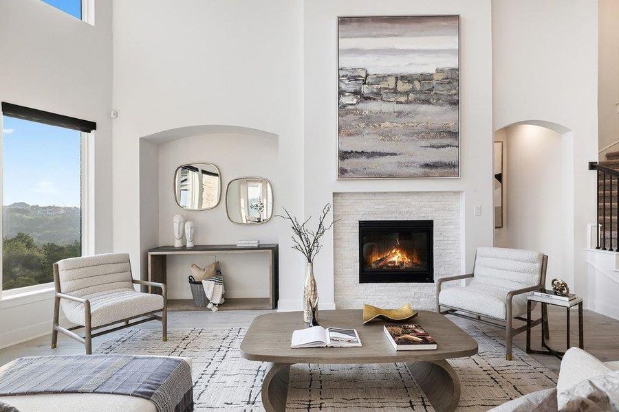 Furnished interior view inside a new home in Sweetwater - 60', Austin (Image 14).